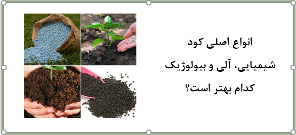 انواع کودهای شیمیایی، آلی و بیولوژیک